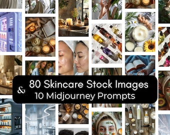 80 Skincare Stock Photos with 10 Midjourney Prompts  Skincare Instagram Templates Aesthetic Skincare Content and Branding Beauty Stock Image
