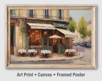 Paris Cafe Terrace Art Print: Impressionist Painting, Parisian Charm
