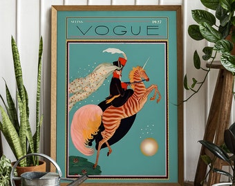 Vintage Magazine Cover Poster - Vintage Magazin Cover - Vintage Cover Art - Vogue Magazine - Magazin Cover Art - Fashion Wall Art