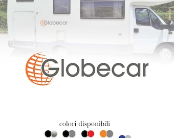 Juego de pegatinas con el logotipo de Globecar para autocaravanas, caravanas y barcos