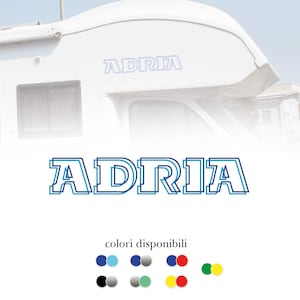 Adesivo set loghi “Adria Logo Retrò” per camper caravan roulotte e barche