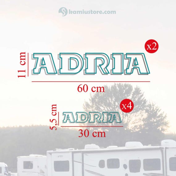 Ensemble d'autocollants rétro Adria pour camping-cars, caravanes et bateaux - France