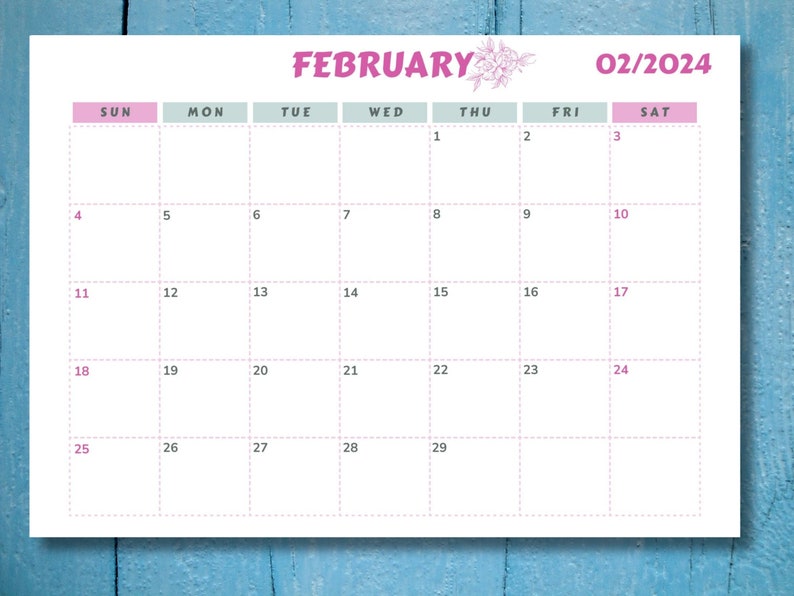 Printable Editable 2024 Calendar Fillable 2024 Calendar Bundle Letter