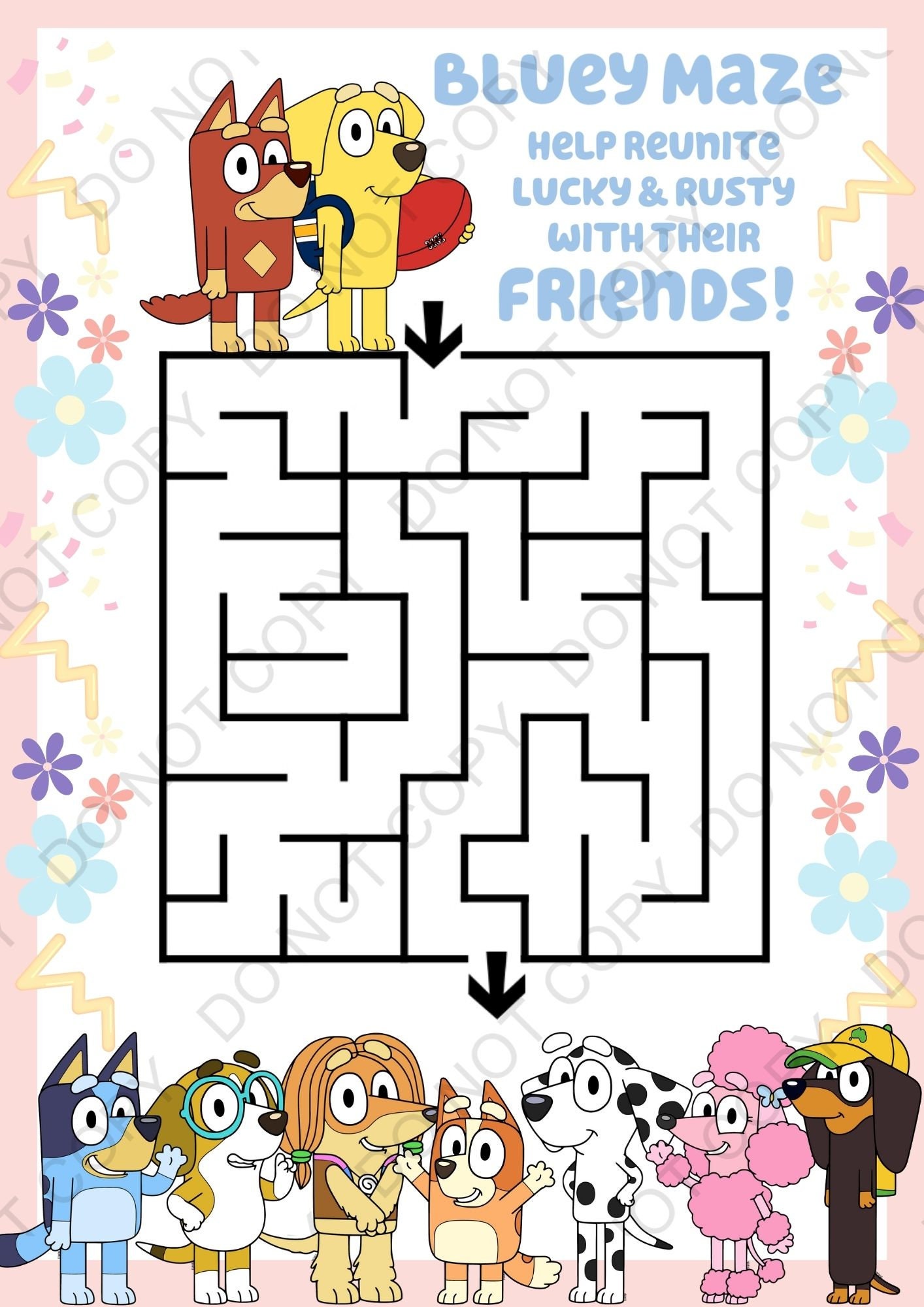 Bluey Maze Game, Digital File, PDF - Etsy