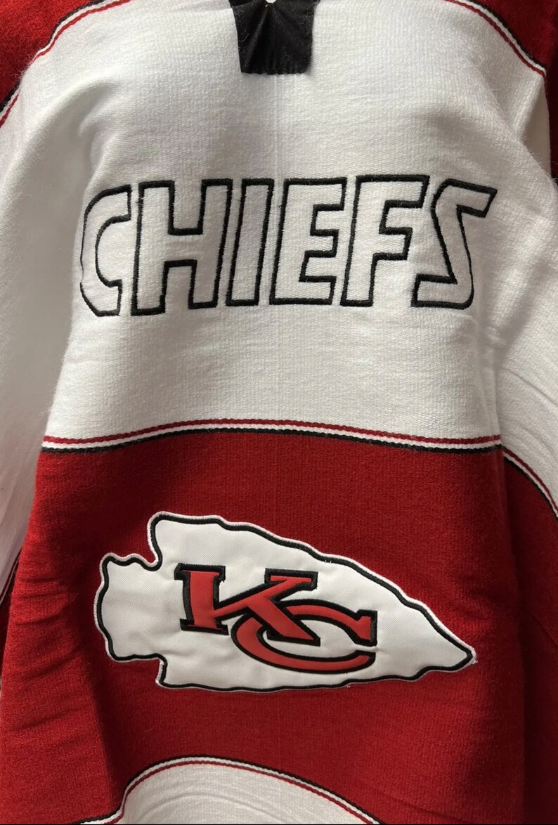 NFL Poncho Kansas City Chiefs Acrylic Cotton/ NEW Etsy