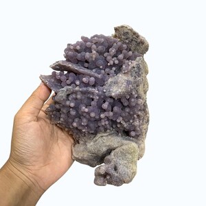 Large Grape Agate Crystal Cluster 1.2kg | Rare Purple Botryoidal Chalcedony Specimen 1,2 Kg #66