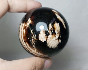 77gr Indonesia Sumatra Amber Sphere Polished Raw Rough Gemstone 52