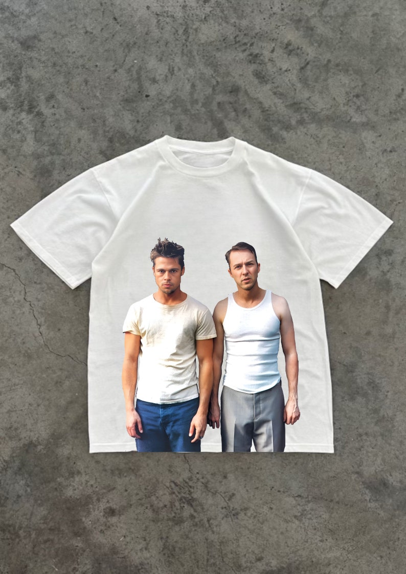 Fight Club Unisex T Shirt Funny Gift, Gift for him her, Movie, Trendy Bootleg Shirt, Music Fan Lyric, 90s, lil rapper, Tyler Durden image 1