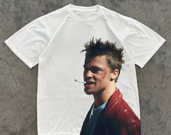 Fight Club, Tyler Durden - Unisex T-Shirt | Lustiges Geschenk, Geschenk für ihn sie, Film, Trendy Bootleg Shirt, Musik Fan Lyric, 90er Jahre, kleiner Rapper