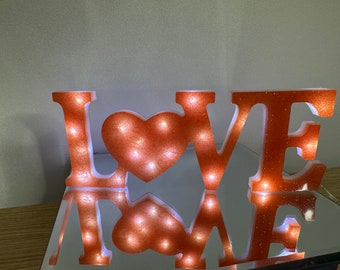 LED Resin LOVE Sign
