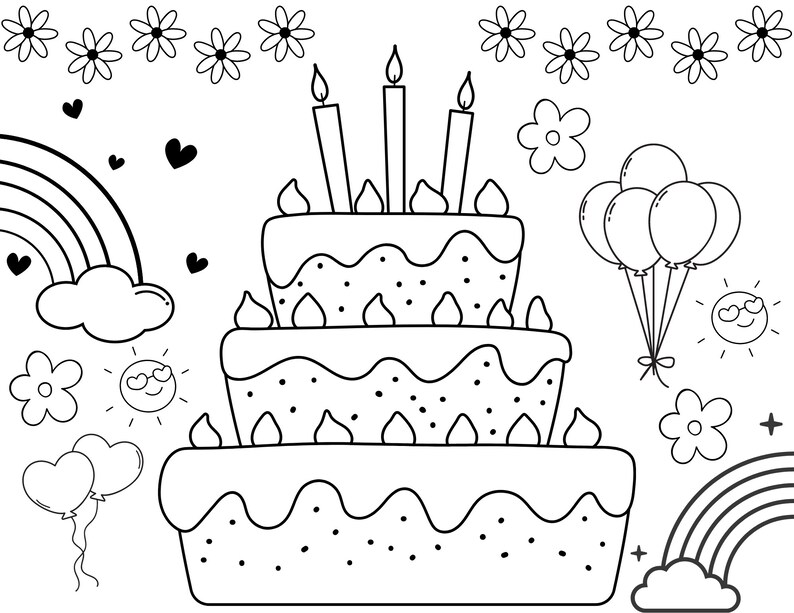Printable Two Groovy Coloring Pages, 2nd Birthday Party Coloring Pages ...