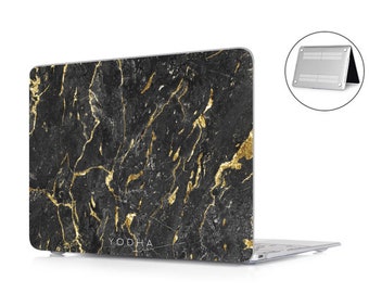 Gold Black Granite MacBook Case, Hard Protective Laptop Case for MacBook Air15/13/11 Pro13/14/15/16 2020 2021 M2 2022 2023 | MacBook Cover