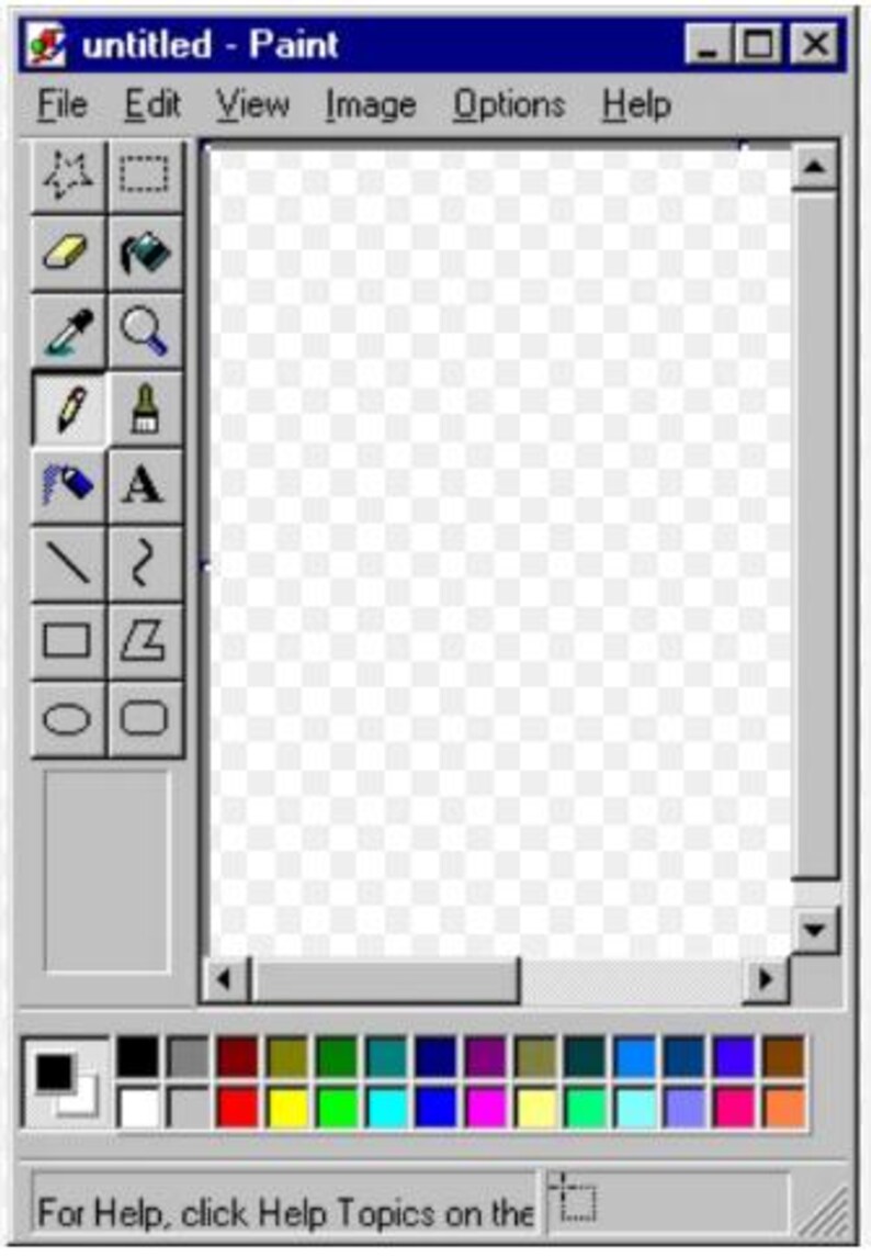 Retro Microsoft Paint Window Sticker: 90s Computer Art (digital ...