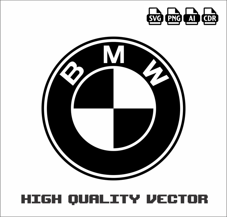 BMW Logo Vector svg Png Ai Cdr digital Download Etsy