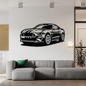Mustang Car SVG  Iconic Muscle car clip Art , Wall Art Design | PNG & Cut Files for Cricut, Silhouette, Laser, Vinyl Projects
