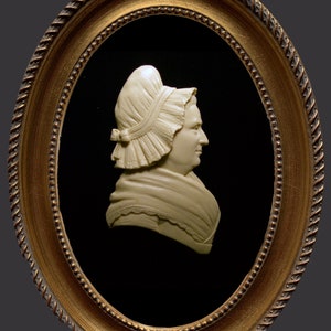 Wax portrait of Martha Washington