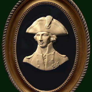 Wachsportrait von Admiral Lord Nelson