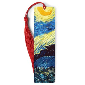 Durable Metal Bookmark for Readers & Bookworms Book Mark - The Starry Night Van Gogh Art