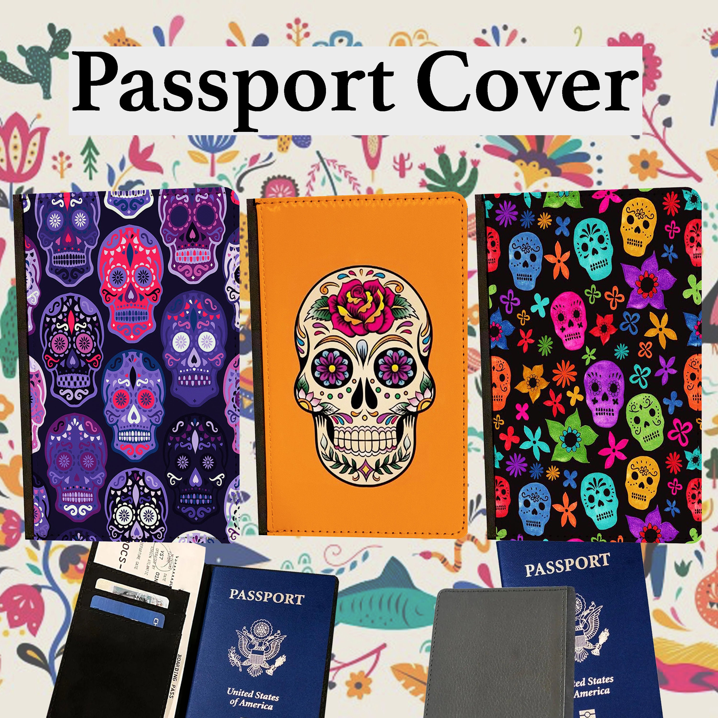 ‪‪❤︎‬ Sugar Skull Passport - Etsy