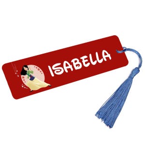 Personalized Durable Metal Bookmark for Readers & Bookworms Book Mark - Disney Princess Mulan Fairytale