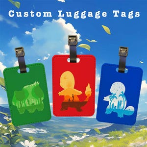 Cool Luggage Tag Travel Holidays Suitcase Vacation Accessory - Grass Fire Water Tags