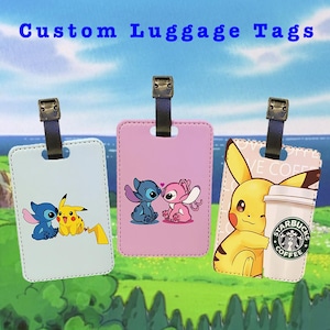 Cool Luggage Tag Travel Holidays Suitcase Stitch Vacation Accessory - Cute Tags Anime