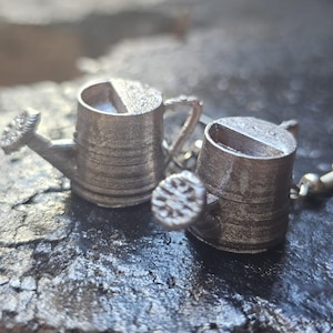 Garden watering can earrings