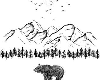 Mountain Bear SVG