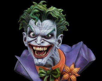 Joker Bust 3D STL Model File, Joker Bust High Quality STL File, Joker Bust 3D Printable STL File