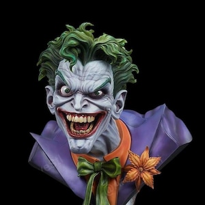 Joker Bust 3D STL Model File, Joker Bust High Quality STL File, Joker Bust 3D Printable STL File