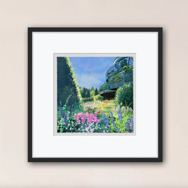 Secret Garden Art Print by Lindy Tsang, Coronation Garden, Nature, Floral, Northern Ireland, Newtownabbey