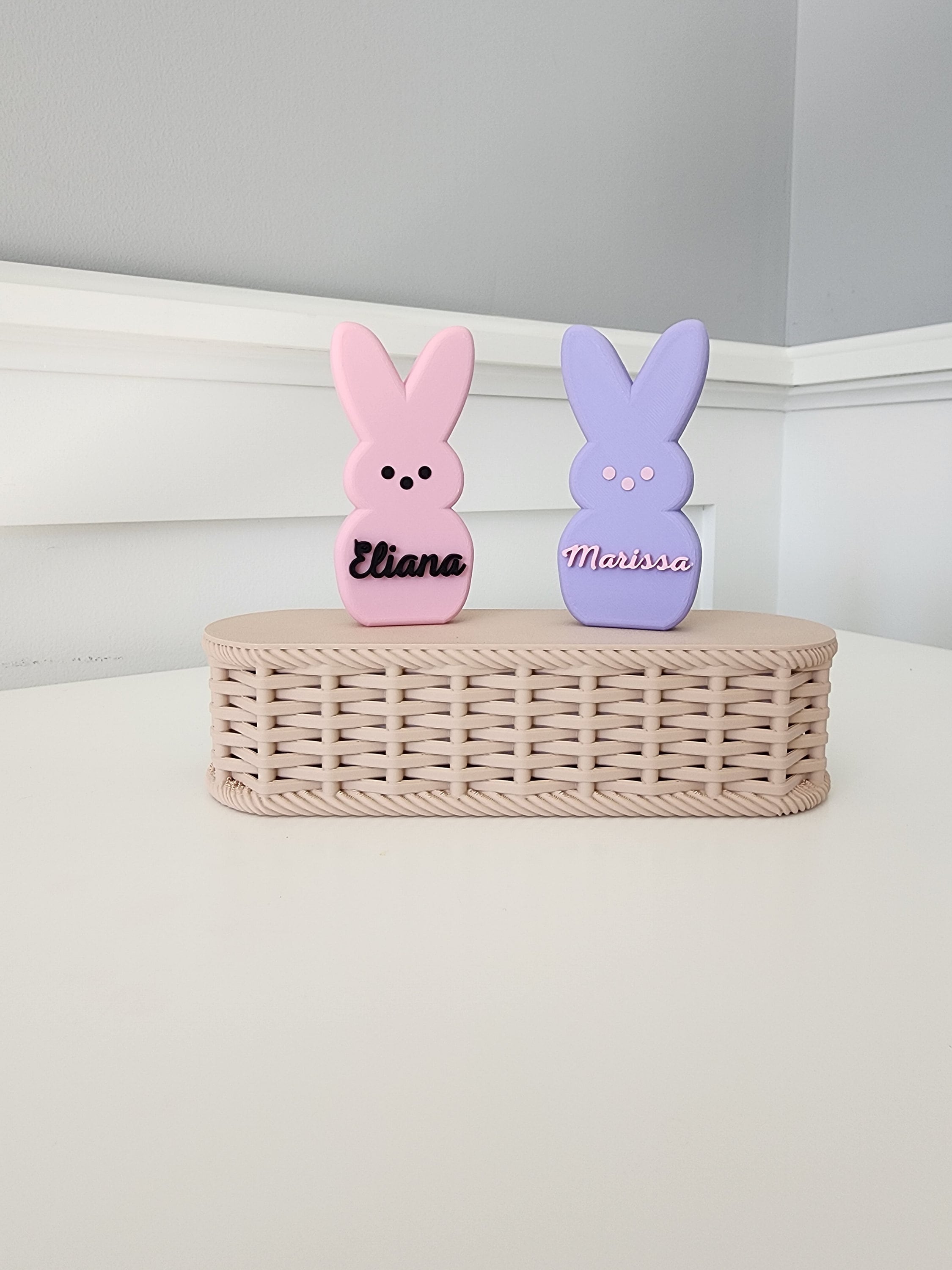 Custom 3D Printed Easter Peeps - Personalized and Freestanding, Perfect for Easter Basket & Decor