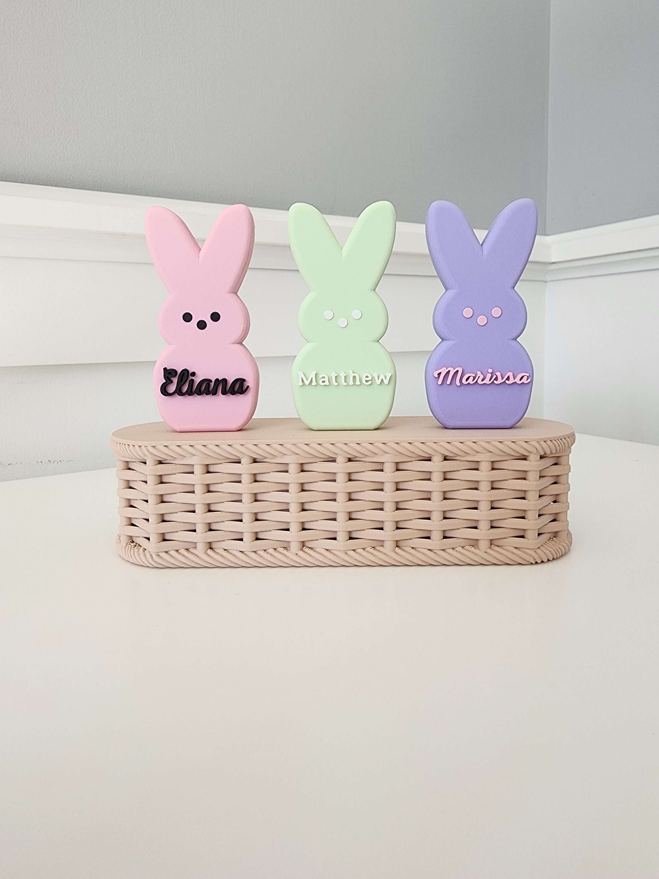 Custom 3D Printed Easter Peeps - Personalized and Freestanding, Perfect for Easter Basket & Decor