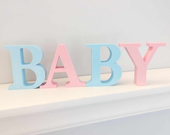 Freestanding Letters for Baby Shower & Gender Reveal - 3D Printed Decor, Customizable Event Decoration