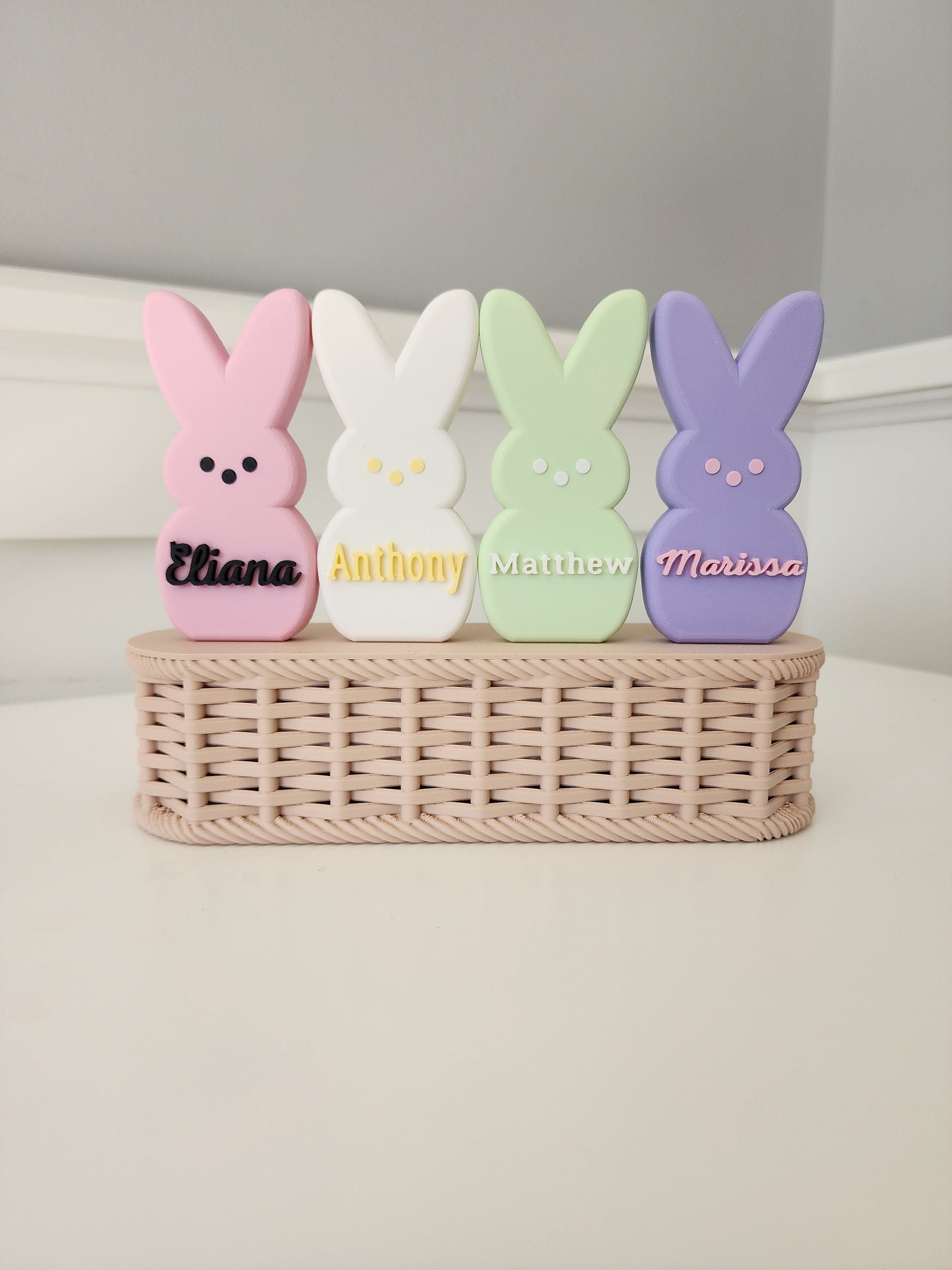 Custom 3D Printed Easter Peeps - Personalized and Freestanding, Perfect for Easter Basket & Decor