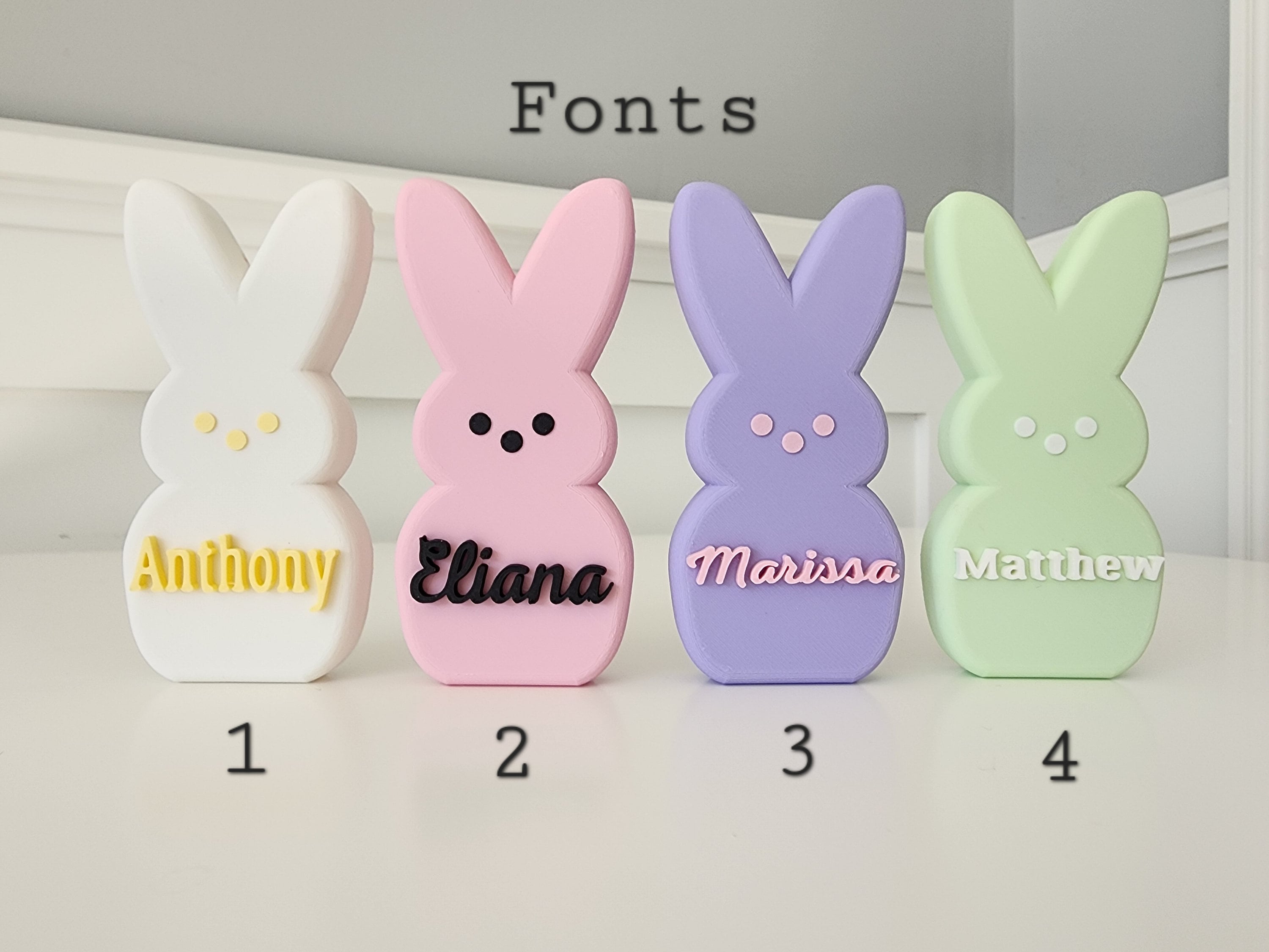 Custom 3D Printed Easter Peeps - Personalized and Freestanding, Perfect for Easter Basket & Decor