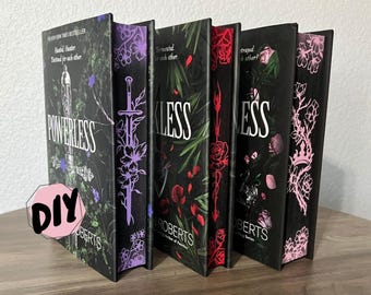 4 gestencilde randen PNG-bundel voor doe-het-zelfboekranden | Geïnspireerd door de Powerless-serie | Digitale download | Cricut, silhouet, compatibel met broer
