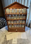 1989 The Lenox Spice Village Complete Set of 24 Spice Jars with Spice Rack