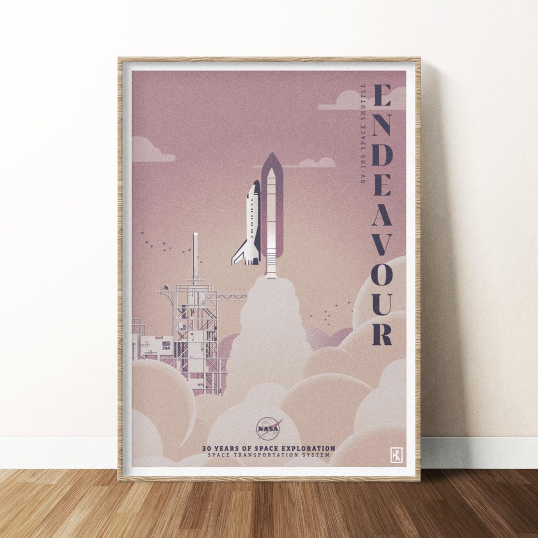 Limited Series, Endeavour NASA Space Shuttle Art Poster - Etsy