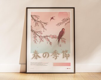 Spring Season in Japan Fine Art Poster, Giclée Print