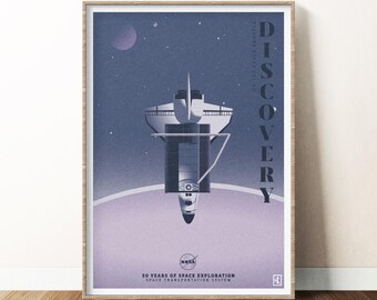 Limited Series, Discovery NASA Space Shuttle Art Poster