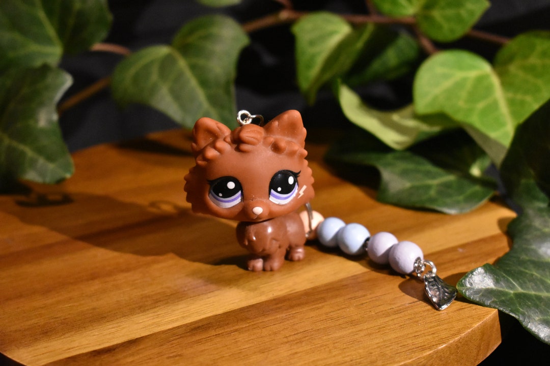 Figurine Littlest Pet Shop Chien Carlin Vintage - Porte-clés Collection #geektradelpschien