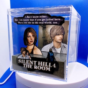 Silent Hill 4 3D Diorama, Personalised Handmade Shadow Box, Display Desk Memorabilia Cube