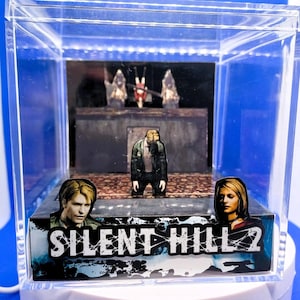Silent Hill 2 3D Diorama, Personalised Handmade Shadow Box, Display Desk Memorabilia Cube