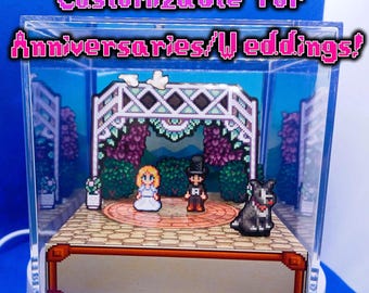 Stardew Valley Wedding 3D Diorama: Handcrafted Miniature Geek Gift