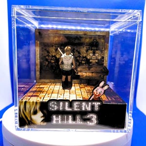 Silent Hill 3 3D Diorama, Personalised Handmade Shadow Box, Display Desk Memorabilia Cube