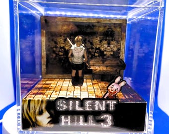 Silent Hill 3 3D Diorama, Personalised Handmade Shadow Box, Display Desk Memorabilia Cube