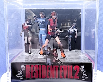 Resident Evil 2 Leon and Claire RPD 3D Diorama