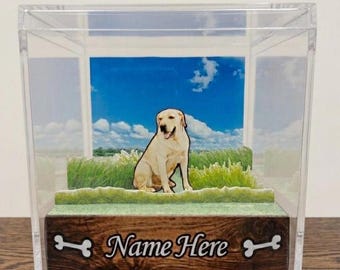 Personalized Dog 3d cube diorama - gaming room decor, gamer gift