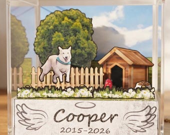 Personalised Dog Memorial Diorama | Custom Pet Loss Keepsake Scene